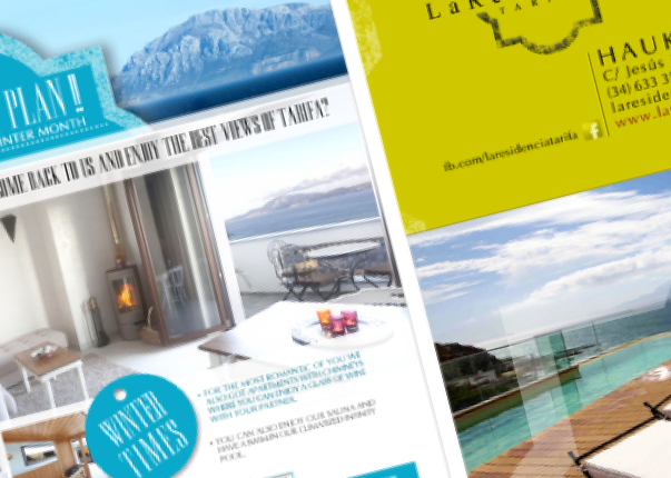 Diseño de flyer de hotel en Tarifa